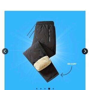 Black Fleece-Lined Joggers